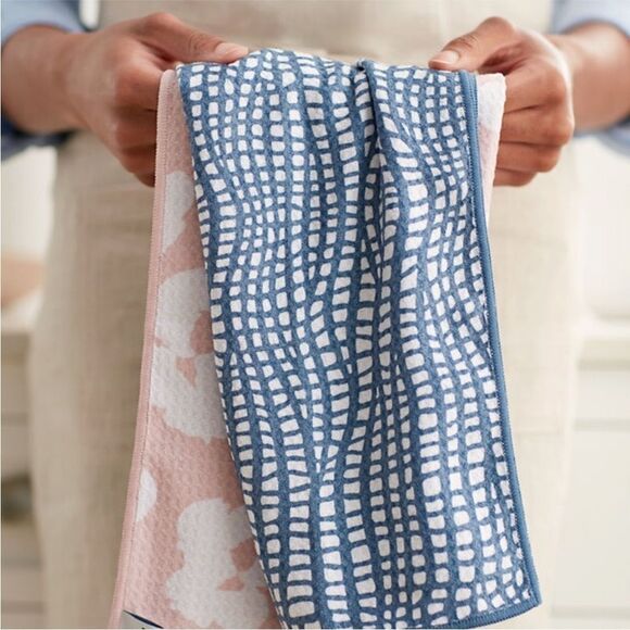 Norwex Tea Towels Limited Edition Water Tile/Floral NWT - Picture 4 of 15